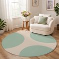 Round Rug 4ft, Green Polka Dots Low Pile Washable Rugs for Kitchen ...