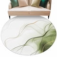 thumbnail image 1 of Round Rug 5ft Area Rug, Sage Green Gradient Stripes Area Rugs for Living Room Bedroom, Ombre Minimalist Art Floor Mat Non-Slip Non-Shedding Carpet Indoor Accent Rugs, 1 of 9