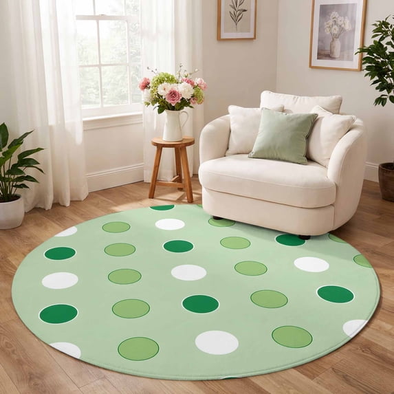 Round Rug 6ft, Modern Simple Low Pile Washable Rugs for Kitchen, Dining ...