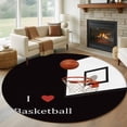 thumbnail image 1 of Round Rug 7Ft Washable Non-Slip, Basketball Circle Area Rugs for Living Room Bedroom, Modern Funny Minimalist Sports Indoor Floor Mats Carpet Runner for Home Decor Aesthetic, 1 of 8