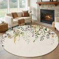 thumbnail image 1 of Round Rug 7Ft Washable Non-Slip, Eucalyptus Leaves Circle Area Rugs for Living Room Bedroom, Green Summer Botanical Rustic Indoor Floor Mats Carpet Runner for Home Decor Aesthetic, 1 of 8