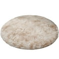 thumbnail image 1 of Round Rug Fluffy Shag Carpet - Soft Plush Circle Carpet for Bedroom Aesthetic Decor - Cozy Non Slip Plush Area Rug for Nursery, Dorm, Living Room Home Decor, Beige, 15.7 Inch, 1 of 6