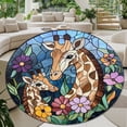 thumbnail image 1 of Round Rug, Giraffe1 Soft Washable Carpet, Non-Slip Floor Mat for Living Room Bedroom Home Decor 24 Inch, 1 of 6
