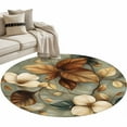 thumbnail image 1 of Round Rugs 3.3 Ft, Boho Vintage Flower Non Slip Area Rugs for Kitchen Bedroom Entryway, Farmhouse Botanical Floral Leaf Washable Carpet Runner Rug Floor Mats for Bedroom Home Decor, 1 of 9