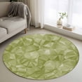 thumbnail image 1 of Round Rugs 3.3 Ft, Sage Green Geometric Non Slip Area Rugs for Kitchen Bedroom Entryway, Modern Stereotypic Abstract Art Washable Carpet Runner Rug Floor Mats for Bedroom Home Decor, 1 of 8