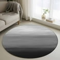 thumbnail image 1 of Round Rugs 3.3Ft, Black Grey Ombre Round Area Rug Washable Indoor Throw Carpet, Modern Abstract Art Texture Soft Non Slip Circle Rug for Laundry Room Patio Home Decor Aesthetic, 1 of 8