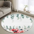 thumbnail image 1 of Round Rugs 3.3Ft, Poppy Flowers Eucalyptus Round Area Rug Washable Indoor Throw Carpet, Farmhouse Weeping Botanical Soft Non Slip Circle Rug for Laundry Room Patio Home Decor Aesthetic, 1 of 8