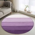 thumbnail image 1 of Round Rugs 3.3Ft, Purple Ombre Round Area Rug Washable Indoor Throw Carpet, Farmhouse Vintage Wooden Striped Soft Non Slip Circle Rug for Laundry Room Patio Home Decor Aesthetic, 1 of 8