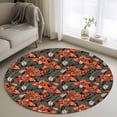 thumbnail image 1 of Round Rugs 3.3Ft, Red Flower Round Area Rug Washable Indoor Throw Carpet, Spring Floral Summer Botanical Farmhouse Soft Non Slip Circle Rug for Laundry Room Patio Home Decor Aesthetic, 1 of 8
