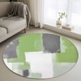 thumbnail image 1 of Round Rugs 3.3Ft, Sage Green Gray Round Area Rug Washable Indoor Throw Carpet, Abstract Oil Painting Geometric Modern Soft Non Slip Circle Rug for Laundry Room Patio Home Decor Aesthetic, 1 of 8
