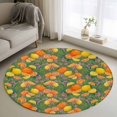 thumbnail image 1 of Round Rugs 3 Ft, Orange Lemons Non Slip Area Rugs for Kitchen Bedroom Entryway, Summer Botanical Elegant Pastoral Watercolor Washable Carpet Runner Rug Floor Mats for Bedroom Home Decor, 1 of 8