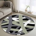 thumbnail image 1 of Round Rugs 3 Ft, Sage Green Black Geometric Non Slip Area Rugs for Kitchen Bedroom Entryway, Modern Art Abstract Grey Line Washable Carpet Runner Rug Floor Mats for Bedroom Home Decor, 1 of 8
