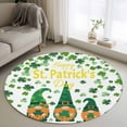 thumbnail image 1 of Round Rugs 3 Ft, St. Patrick's Day Non Slip Area Rugs for Kitchen Bedroom Entryway, Green Leaf Gnomes Shamrock Clovers Washable Carpet Runner Rug Floor Mats for Bedroom Home Decor, 1 of 8