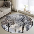 thumbnail image 1 of Round Rugs 3Ft, Black Grey Forest Round Area Rug Washable Indoor Throw Carpet, Vintage Watercolor Tree Tunk Small Non Slip Circle Rug for Bedroom Living Room Home Decor Aesthetic, 1 of 8