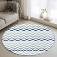 thumbnail image 1 of Round Rugs 3Ft, Blue Ombre Round Area Rug Washable Indoor Throw Carpet, Modern Geometric Abstract Art Small Non Slip Circle Rug for Bedroom Living Room Home Decor Aesthetic, 1 of 8