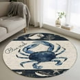 thumbnail image 1 of Round Rugs 3Ft, Coastal Crab Round Area Rug Washable Indoor Throw Carpet, Nautical Ocean Beach Fish Starfish Small Non Slip Circle Rug for Bedroom Living Room Home Decor Aesthetic, 1 of 8