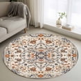 thumbnail image 1 of Round Rugs 3Ft, Ethnic Southwestern Round Area Rug Washable Indoor Throw Carpet, Tribal Antique Boho-Chic Heritage Small Non Slip Circle Rug for Bedroom Living Room Home Decor Aesthetic, 1 of 8