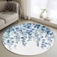 thumbnail image 1 of Round Rugs 3Ft, Eucalyptus Blue Round Area Rug Washable Indoor Throw Carpet, Farmhouse Leaves Summer Spring Small Non Slip Circle Rug for Bedroom Living Room Home Decor Aesthetic, 1 of 8
