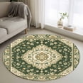 thumbnail image 1 of Round Rugs 3Ft, Green Boho Southwestern Round Area Rug Washable Indoor Throw Carpet, Antique Farmhouse Ethnic Small Non Slip Circle Rug for Bedroom Living Room Home Decor Aesthetic, 1 of 8