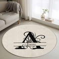 thumbnail image 1 of Round Rugs 3Ft, Letter A Round Area Rug Washable Indoor Throw Carpet, Monogram Words Small Non Slip Circle Rug for Bedroom Living Room Home Decor Aesthetic, 1 of 8