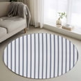 thumbnail image 1 of Round Rugs 3Ft, Navy Blue Striped Round Area Rug Washable Indoor Throw Carpet, Navy Blue White Stripes Farmhouse Small Non Slip Circle Rug for Bedroom Living Room Home Decor Aesthetic, 1 of 8