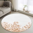 thumbnail image 1 of Round Rugs 3Ft, Orange Spring Floral Round Area Rug Washable Indoor Throw Carpet, Watercolor Botanical Summer Vintage Small Non Slip Circle Rug for Bedroom Living Room Home Decor Aesthetic, 1 of 8