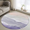 thumbnail image 1 of Round Rugs 3Ft, Purple Coastal Wave Round Area Rug Washable Indoor Throw Carpet, Summer Modern Ocean Beach Small Non Slip Circle Rug for Bedroom Living Room Home Decor Aesthetic, 1 of 8