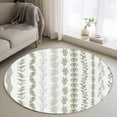 thumbnail image 1 of Round Rugs 3Ft, Sage Green Botanical Round Area Rug Washable Indoor Throw Carpet, Modern Farmhouse Tropical Leaves Small Non Slip Circle Rug for Bedroom Living Room Home Decor Aesthetic, 1 of 8