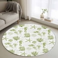 thumbnail image 1 of Round Rugs 3Ft, Sage Green Coastal Round Area Rug Washable Indoor Throw Carpet, Starfish Jellyfish Fish Coral Shells Small Non Slip Circle Rug for Bedroom Living Room Home Decor Aesthetic, 1 of 8