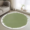 thumbnail image 1 of Round Rugs 3Ft, Sage Green Round Area Rug Washable Indoor Throw Carpet, Farmhouse Solid Color Art Shabby Small Non Slip Circle Rug for Bedroom Living Room Home Decor Aesthetic, 1 of 8