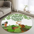 thumbnail image 1 of Round Rugs 3Ft, St. Patrick's Day Round Area Rug Washable Indoor Throw Carpet, Green Lucky Clovers Dog Small Non Slip Circle Rug for Bedroom Living Room Home Decor Aesthetic, 1 of 8