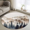 thumbnail image 1 of Round Rugs 3Ft, Tan Trees Forest Round Area Rug Washable Indoor Throw Carpet, Mountain Woods Natural Scenery Small Non Slip Circle Rug for Bedroom Living Room Home Decor Aesthetic, 1 of 8