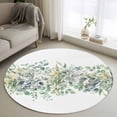 thumbnail image 1 of Round Rugs 3Ft, Teal Eucalyptus Leaves Round Area Rug Washable Indoor Throw Carpet, Spring Summer Botanical Floral Small Non Slip Circle Rug for Bedroom Living Room Home Decor Aesthetic, 1 of 8