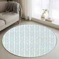 thumbnail image 1 of Round Rugs 3Ft, Teal Striped Round Area Rug Washable Indoor Throw Carpet, Modern Abstract Art Geometric Small Non Slip Circle Rug for Bedroom Living Room Home Decor Aesthetic, 1 of 8