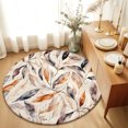 thumbnail image 1 of Round Rugs 3Ft, Tropical Botanical Round Area Rug Washable Indoor Throw Carpet, Modern Abstract Leaves Rustic Boho Small Non Slip Circle Rug for Bedroom Living Room Home Decor Aesthetic, 1 of 8