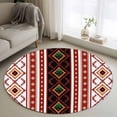 thumbnail image 1 of Round Rugs 4 Ft, Red Black Boho Non Slip Area Rugs for Kitchen Bedroom Entryway, Vintage Abstract Art Ethnic Tribe Washable Carpet Runner Rug Floor Mats for Bedroom Home Decor, 1 of 9