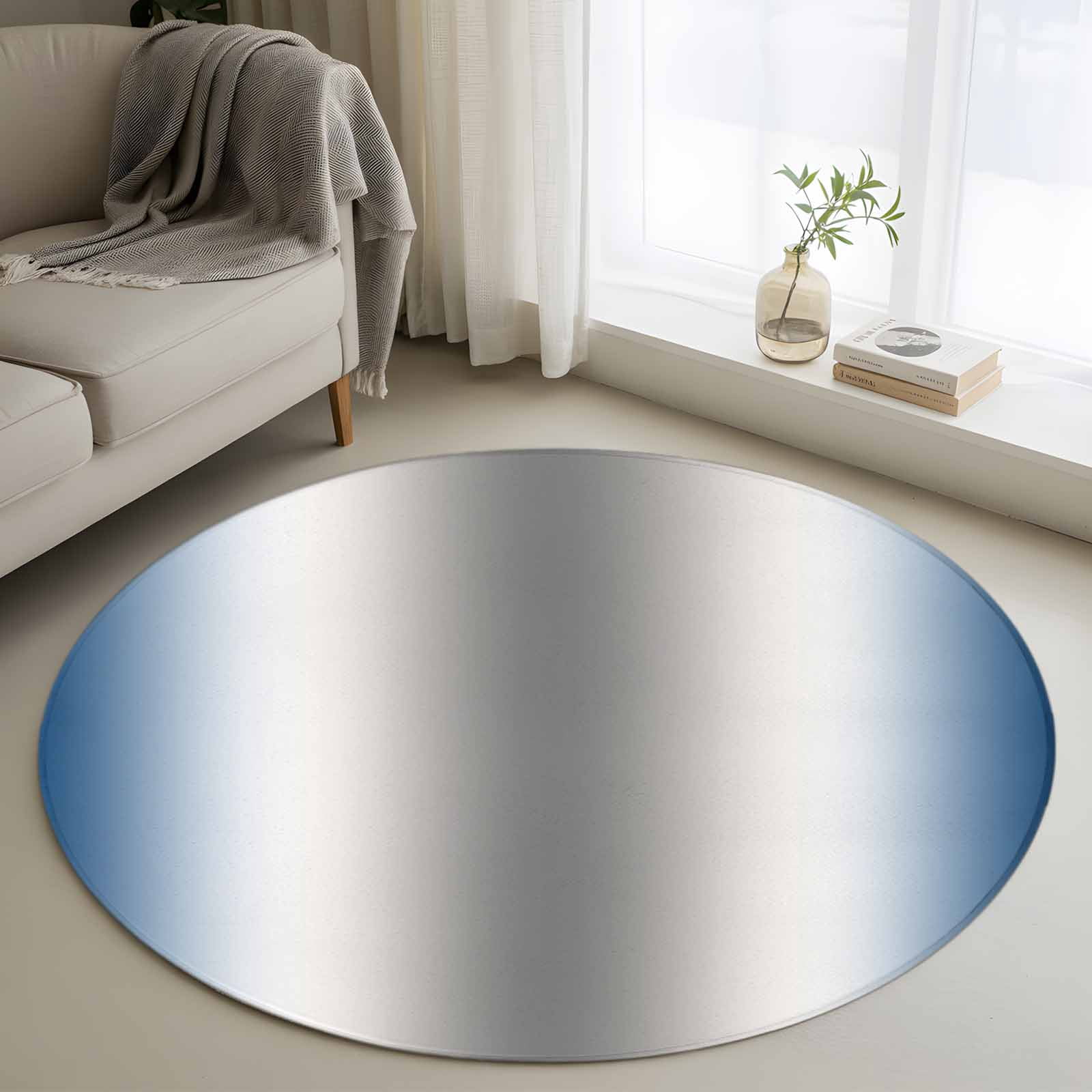 ラグ Kyne Stamp Circle Rug by ROOM Blue Kyne Stamp Circle Rug by ROOM (Blue) – ON AIR