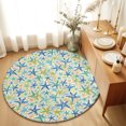 thumbnail image 1 of Round Rugs 4Ft, Coastal Starfish Round Area Rug Washable Indoor Throw Carpet, Summer Nautical Ocean Marine Life Soft Non Slip Circle Rug for Kitchen Nursery Room Home Decor Aesthetic, 1 of 8