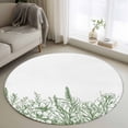 thumbnail image 1 of Round Rugs 4Ft, Green Botanical Round Area Rug Washable Indoor Throw Carpet, Pastoral Spring Floral Summer Soft Non Slip Circle Rug for Kitchen Nursery Room Home Decor Aesthetic, 1 of 8