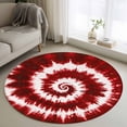 thumbnail image 1 of Round Rugs 4Ft, Red Ombre Round Area Rug Washable Indoor Throw Carpet, Farmhouse Chic Tie Dye Abstract Retro Art Soft Non Slip Circle Rug for Kitchen Nursery Room Home Decor Aesthetic, 1 of 8