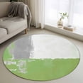 thumbnail image 1 of Round Rugs 4Ft, Sage Green Grey Round Area Rug Washable Indoor Throw Carpet, Oil Painted Abstract Geometric Modern Soft Non Slip Circle Rug for Kitchen Nursery Room Home Decor Aesthetic, 1 of 8