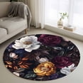 thumbnail image 1 of Round Rugs 4Ft, Seasonal Botanical Blooms Round Area Rug Washable Indoor Throw Carpet, Vintage Floral Spring Soft Non Slip Circle Rug for Kitchen Nursery Room Home Decor Aesthetic, 1 of 8