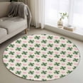 thumbnail image 1 of Round Rugs 4Ft, St. Patrick's Day Round Area Rug Washable Indoor Throw Carpet, Green Lucky Clovers Pink Love Heart Soft Non Slip Circle Rug for Kitchen Nursery Room Home Decor Aesthetic, 1 of 8