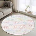 thumbnail image 1 of Round Rugs 4Ft, Valentines Round Area Rug Washable Indoor Throw Carpet, Cartoon Love Heart Colorful Ombre Soft Non Slip Circle Rug for Kitchen Nursery Room Home Decor Aesthetic, 1 of 8