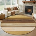 thumbnail image 1 of Round Rugs 5Ft, Vintage Yellow Wood Round Area Rug Washable Indoor Throw Carpet, Farmhouse Retro Wooden Plank Soft Non Slip Circle Rug for Cabinet Bathroom Home Decor Aesthetic, 1 of 8