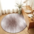 thumbnail image 1 of Round Rugs 6Ft, Coffee Brown Striped Round Area Rug Washable Indoor Throw Carpet, Abstract Vertical Streaks Stripes Soft Non Slip Circle Rug for Office Cabinet Home Decor Aesthetic, 1 of 8