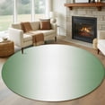 thumbnail image 1 of Round Rugs 6Ft, Green White Ombre Round Area Rug Washable Indoor Throw Carpet, Modern Gradient Abstract Art Soft Non Slip Circle Rug for Office Cabinet Home Decor Aesthetic, 1 of 8