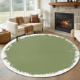 thumbnail image 1 of Round Rugs 6Ft, Sage Green Round Area Rug Washable Indoor Throw Carpet, Farmhouse Solid Color Art Shabby Soft Non Slip Circle Rug for Office Cabinet Home Decor Aesthetic, 1 of 8