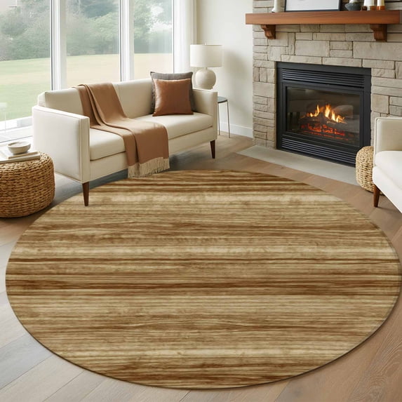 Round Rugs 6Ft, Vintage Western Round Area Rug Washable Indoor Throw Carpet, Rustic Farmhouse Wooden Grain Barn Door Soft Non Slip Circle Rug for Office Cabinet Home Decor Aesthetic