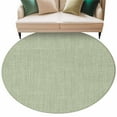thumbnail image 1 of Round Rugs 7 Ft, Sage Green Burlap Texture Non Slip Area Rugs for Kitchen Bedroom Entryway, Farmhouse Vintage Sage Green Washable Carpet Runner Rug Floor Mats for Bedroom Home Decor, 1 of 9